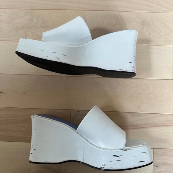 725 Originals White Platform Sandals – Chunky 2000s Slides Size 8 - Picture 3 of 7